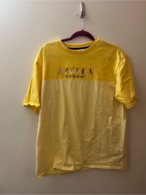 GUESS Yellow Striped Men’s T-shirt